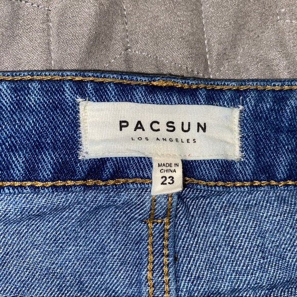 Pacsun Denim Skirt with Embroidered Roses - Picture 3 of 3